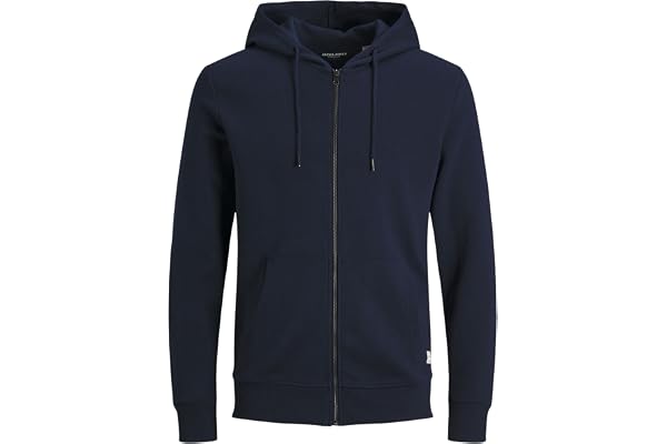 JACK & JONES herr Cardigan tröja Jjebasic Sweat Zip Hood Noos