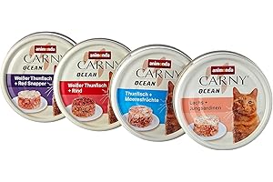 animonda Carny Adult Ocean Meeresvielfalt Nr. 1 (12 x 80 g), Katzennassfutter für ausgewachsene Katzen, Nassfutter mit zartem Fischfilet, Katzenfutter ohne Getreide und Zucker