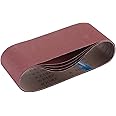 Draper 09257 Cloth Sanding Belt, 100 x 610mm, 180 Grit (Pack of 5), Red