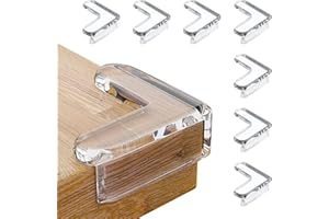 Funalix Typ L Corner Protectors für Kinder, 8 Stück Baby Proofing Ecken Sicherheit Tisch Ecken Guards, Edge Protector, Transparent Anti-Kollision Ecke für scharfe Möbel Cooners
