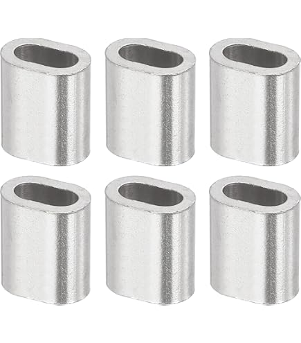 3/16" 5mm Aluminum Crimping Loop Sleeve Double Ferrule - View #10