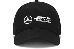 Mercedes AMG Petronas F1 barnmössa med 3D-team logo utförande – svart – en storlek passar de flesta, Svart, one size