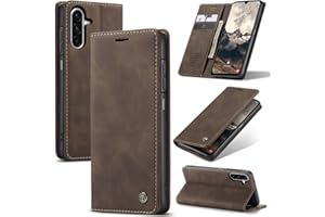 Cracedily Handyhülle für Samsung Galaxy A17 5G Hülle, Klapphülle Premium Lederhülle Klappbar Flip Case Tasche Magnet Kartenfach Standfunktion Klapphülle Schutzhülle für Galaxy A17, Kaffee