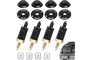 GREACESRIO Juego de 4 Fijaciones Soporte Cubre Motor 2.0 HDI Compatible con Berlingo C4 C5 Xantia Xsara y 206 306 307 406 607 806 Viene con Abrazaderas y Pernos Negro