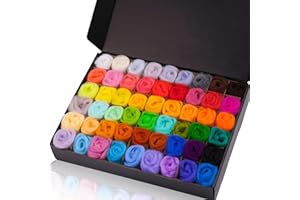 Namner 270g Wool Roving Needle Felting Kit (54 Colours) - All-in-One Starter Supplies for DIY Crafts, Beginner-Friendly Wool Art Set