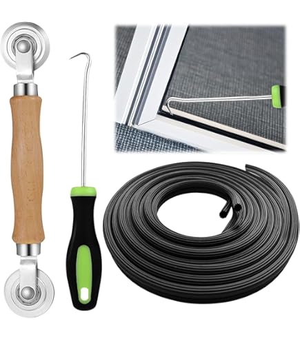 Kit Riparazione Zanzariere - Rullo Doppio Con Manico Legno | Estrazione E Montaggio Guaine - Foto 4