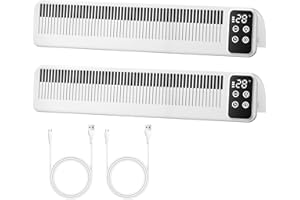 Esjay Heizkörper Ventilator Lüfter, Heizungsventilator für Wärmeverteilung verbessern Energie sparen, Heizungslüfter 2 Modi (2 Stück, Weiß)