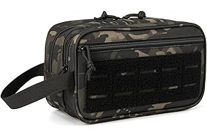 QT&QY Taktyczna kosmetyczka dla mężczyzn torba higieniczna EDC narzędzia wojskowe woreczki Molle mały zestaw dopp męskie zestaw do golenia podróżne torby prysznicowe, 2 Blackcp, Kosmetyczka