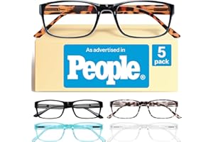 Gaoye 5-pak okularów do czytania dla mężczyzn/kobiet, okulary z niebieskim światłem dla mężczyzn/kobiet, okulary komputerowe, oszustów