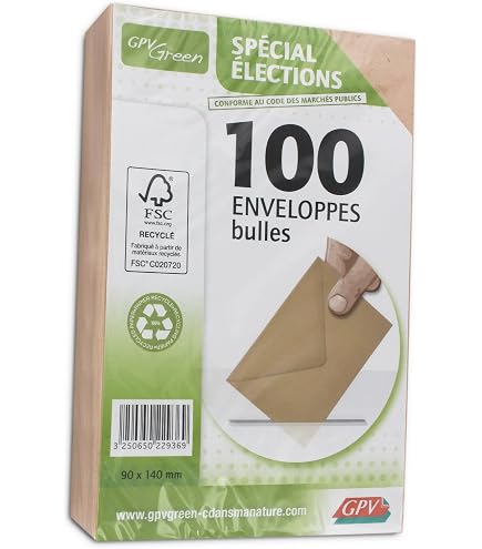 Lot de 500 Enveloppes, DL, 110 x 220 mm, blanc, sans fenêtre - La Poste Lot de 500 Enveloppes, DL, 110 x 220 mm, blanc, sans fenêtre - La Poste