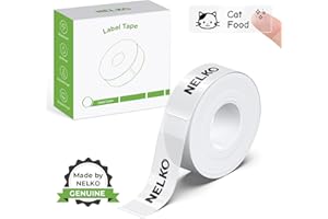 NELKO Nastro adesivo P21 per etichettatrice, carta per stampa di etichette adattata, 14 x 40 mm, ricambio standard laminato per ufficio, multiuso, per casa, ufficio, scuola, 180 etichette/rotolo,