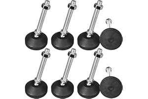 VEGENA Piedini per Mobili M10 x 100MM, Metallo Piedini Regolabili per Mobili, Massimo Inclinazione del Piedini Mobili di 20 °, Piedini per Gambe di Tavoli, Gambe di Sedie, Gambe di Mobili (40MM, 8, Pezzi)