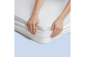 Caleffi - Coprimaterasso Una Piazza Mezza – 130x200 cm con Angoli Elasticizzati 25cm – 100% Cotone Traspirante – Protezione e Comfort per Letto 1 Piazza e Mezza - Copri Materasso 1 Piazza e Mezza