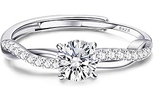 ADRAMATA Anelli Donna Argento 925 | Anello Regolabile Zirconia Cubica Fidanzamento| Anello di Promessa Fedi Nuziali | Anelli Matrimonio | Anelli Promessa | Anello Argento/Oro, Regalo di Anniversario