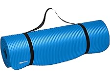 AmazonBasics Extra Thick Exercise Yoga Gym Floor Mat with Carrying Strap