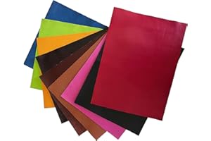 MARBURGER Lederreste Lederstücke Bastelleder 1kg bunt - Größe 30 x 40 cm (Fast DIN A3) - gemischte Farben Beispielfotos - Reste Leder Stücke extragroß für Bastelarbeit