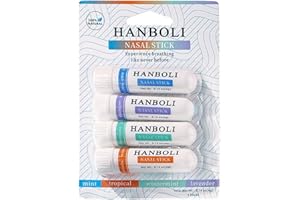 GUOUURR Nasal Stick 4PCS | Instant Blocked Nose Relief & Nasal Congestion Clearer | Portable Nasal Inhaler Stick for Adults | Travel-Friendly Nose Unblocker for Quick Refreshment