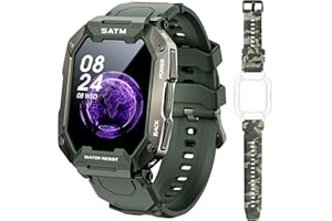 Slothcloud Smartwatch per uomo/donna,fitness tracker orologio con monitoraggio della frequenza cardiaca dell'ossigeno nel sangue 5 ATM impermeabile,orologio full touch screen da 1,71 pollici