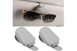 VBGURR Lot de 2 supports de lunettes de soleil universels pour voiture - Pour décoration de voiture - Gris