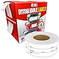 MESS Dissolvable Food Labels - 200 1x3 Mason Jar Stickers - Dissolve in 30 Seconds – Removable Freezer & Canning Labels - Kitchen Stickers