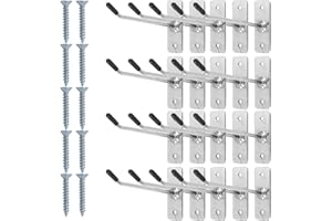 Cuyacili 20 Pièces Support de Jantes Mural Crochet Mural Métallique Crochets à Manteau Serviette Peignoir de Bain pour Garage Magasin Bureau Cuisine 10cm