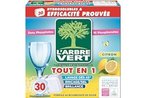 L'arbre vert Tablettes Lave vaiselle tout en 1 Citron - 30doses - 547.5g