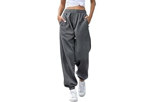 VUNCIO Pantalon Femme Hiver Grande Taille Chic Pas Cher Pantalon Femme Large Taille élastique Confortable Pantalon De Sport Femme Taille Haute Casual Jogging Sweatpants