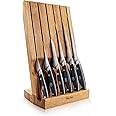 Award Winning - Robert Welch Professional Angle Oak Knife Block Set. Includes Carving Knife 22cm, Bread Knife 22cm, Chef's Knife 18cm, Santoku Knife 14cm, Kitchen Knife 14cm, Paring Knife 9cm