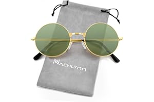 NACHLYNN Hippie Sonnenbrille 60er 70er Jahre Runde Hippie Brille Party Sonnenbrille für Damen Men