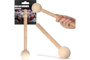 DOMEE Pałka do Ucierania Ciasta Masy Kremu Kremów Łyżka Majonezu Masła Makutry Drewniana Kula Ubijak Tłuczek Tradycyjna Kolba Uniwersalna 31 cm Wierciocha Ucierak Berło Drewniane Ucieranie