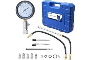 Zoomtools 11PCS Professional Engine Cylinder Compression Tester tools Kit, Petrol Fuel Pressure Gauge Diagnostic Tool, Compression Tester tools Set for Automotives and Motorcycles