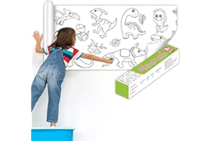 Feliciay Children's Drawing Roll, Coloring Paper Roll for Kids, Drawing Paper Roll, DIY Art Drawing Art Paper Coloring Book Paper, Drawing Art Sketch Painting(Dinosaur)
