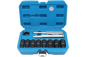 CCLIFE Set di 10 Ruote Dado Remover, Kit smontaggio per Bulloni Antifurto Ruote 18-25 mm