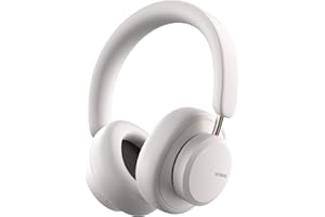 Urbanista Miami Wireless Auriculares Bluetooth, 50 hrs Reproducción, Auriculares Inalámbricos con Cancelación de Ruido Activa, Detección en el Oído, con Estuche de Transporte, Perla Blanca