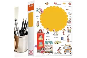 Interactive Talking Book - English Words Learning Book, Interactive Activities With Fun, Features Talking Books Kids 2 6 Years Old, Children For Preschoolers, Early Education For Home Learning Tool