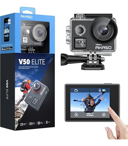 Action Cam AKASO EK7000 4K WiFi - Fotocamera Subacquea Con Telecomando, 2 Batterie - Foto 10