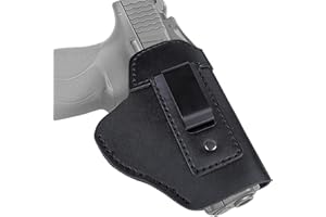 Goldmiky Gun Holster Dissimulé, Cuir Holster à Dégainage Rapide, Holsters en Cuir à Clip – Holster de Ceinture pour Arme Compatible Glock 1911, Walther P99 PPQ PK380, Beretta