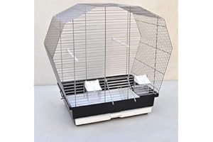 M.O. Vogelkäfig Vogelheim für Sittiche Chrom schwarz 57 cm