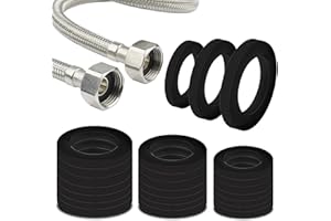 AGHOER 60Stück Dichtungsringe Unterlegscheiben, Dichtungen Sanitär, O-Ring,Gummi Flachdichtung Set, für Wasserrohr Dusche Schlauchköpfe Ersatz, Wasserhahn, Dichtung Duschkopf, Brauseschlauch(1", 1/2", 3/4")