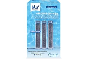 blu NMC Refill Cartridge for Handheld Ionic Shower Filter, 3-Pack | Nano Molecular Cluster Technology - Value Pack