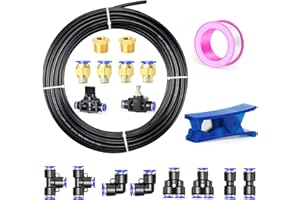 ERGAOBOY 6mm od noir 10 mètres nylon tuyau d'air pneumatique Kit tuyau pour système de freinage à transfert de fluide