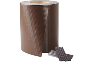 Laneetal Rollo de Cintas de protección Visual de PVC 70x0.19m Tiras de Privacidad y Pantallas Protectoras Valla de Jardín Balcón Resistente UV y al Viento con 25 Clips de Fijación Marrón