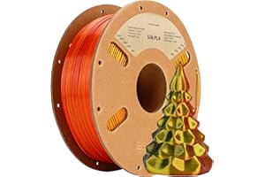 PLA filament 1.75mm Silk, ENISINA Filament PLA Brillant pour imprimante 3D FDM,Précision Dimensionnelle +/- 0.03mm,1kg / 2.20lb（Rouge & Or & Noir ）