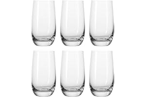 LEONARDO HOME Tivoli Trink-Gläser 6er Set, spülmaschinenfeste Wasser-Gläser, Trink-Becher aus Glas im modernen Stil, groß, 390 ml, 020965