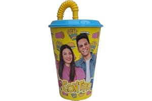 CARTOON GROUP Bicchiere con Cannuccia Me Contro Te SEMIRIGIDA ML.430 - FE0002/G