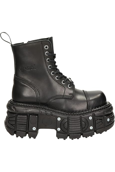 New Rock M-tank083-c1 Stiefelletten/Boots Damen Schwarz - 36  