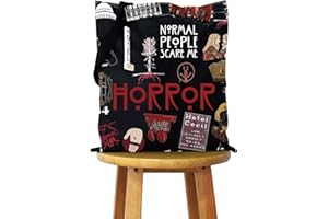 KUIYAI Sac fourre-tout réutilisable en toile pour fans de séries télévisées, Sac fourre-tout horreur, L, Contemporain
