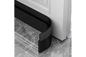 AOTUAO Paraspifferi Sottoporta, Paraspifferi Porta Blindata 100 X 5cm, Risparmiare Energia Paraspifferi Porta Ingresso, Paraspifferi Sottoporta Blindata Autoadesiva, Riduce il Rumore,anti-Freddo-Nero
