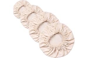 Hell Blues Set of 4 Linen Food Bowl Storage Cover ~ Stretchable Dish Covers Can Lids, Fruit Vegetable Meat Preservation Fresh Keeping Cover | Organic and Washable