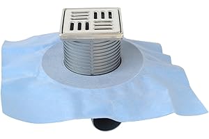 First Plast CHPPT10IN Fermetures en polypropylène avec grille complète de gaine, argent (Inox), 100 x 100 mm